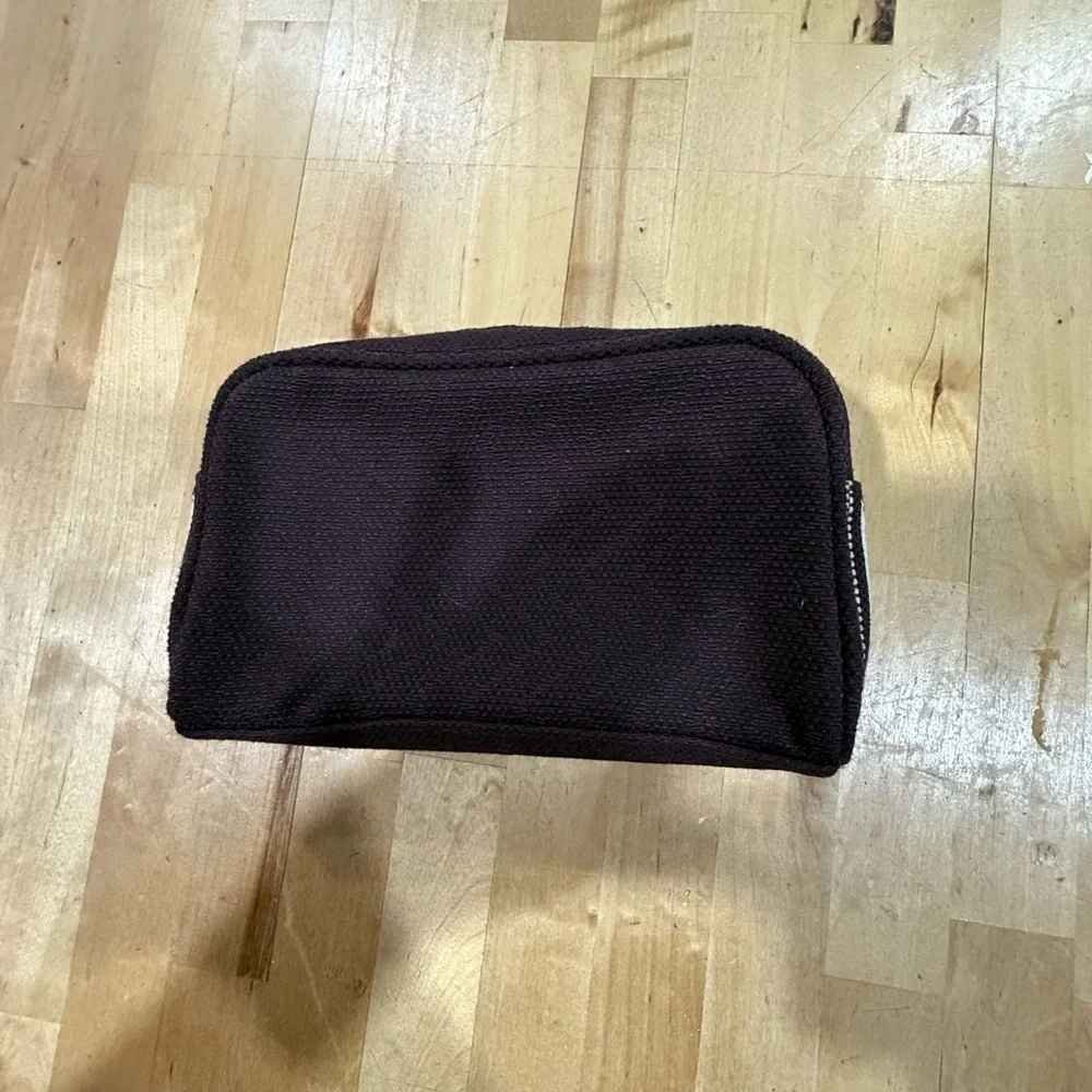 Etihad Brown Cosmetic Travel Bag Hobo Style